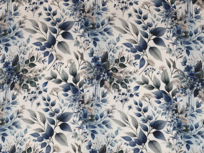 Double Gauze - Blumen & Blätter