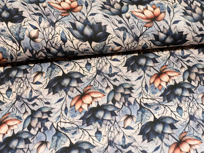 Double Gauze - Musselin Stoff - Blütenmeer