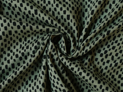 stoff-musselin-baumwolle-double-gauze-glatt-striche-tiny-strokes-schwarz-altgruen