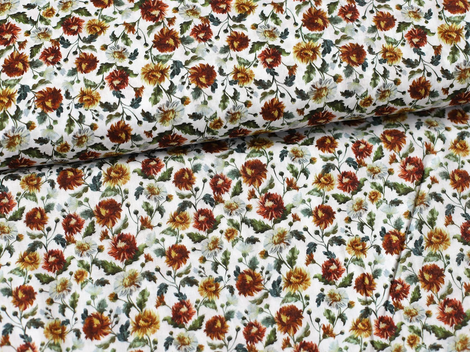 stoff-musselin-double-gauze-baumwolle-glatt-vintage-flower-blumen-herbst-blumen-2
