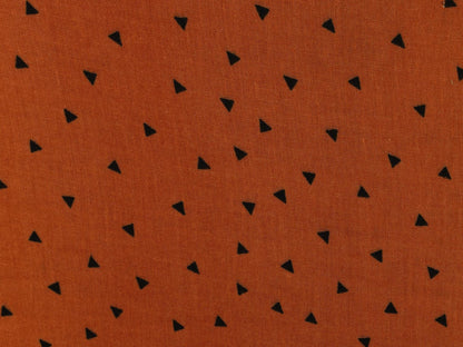 stoff-musselin-double-gauze-meterware-mini-dreiecke-terracotta