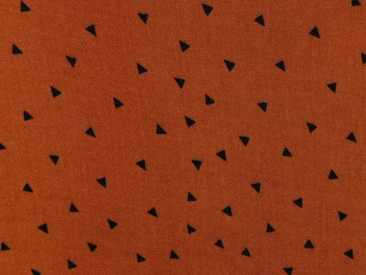 stoff-musselin-double-gauze-meterware-mini-dreiecke-terracotta