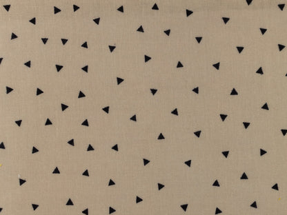 stoff-musselin-double-gauze-meterware-mini-dreiecke-whellbraun