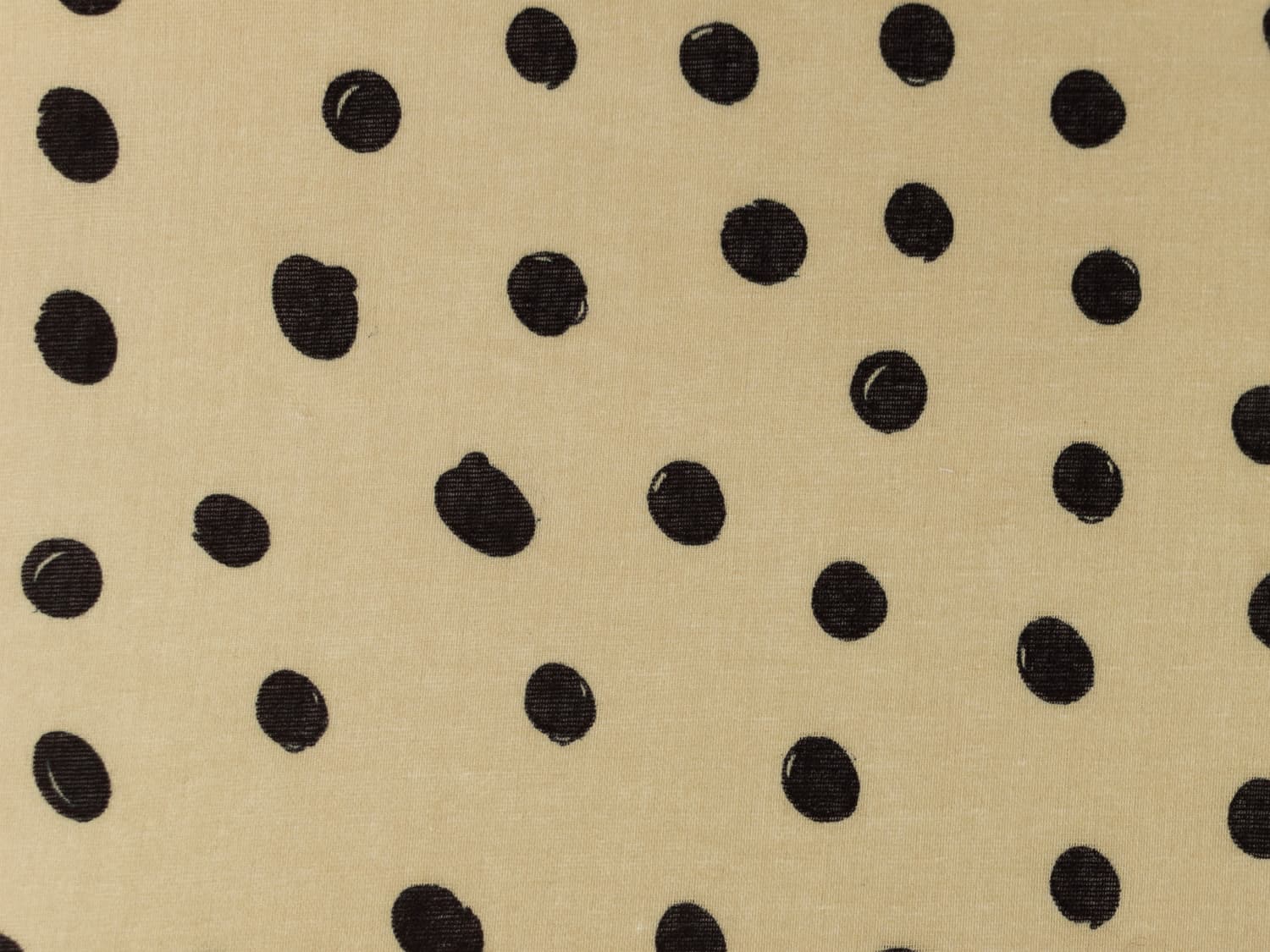 stoff-musselin-double-gauze-meterware-schwarze-tupfen-punkte-kleckse-milchkaffee