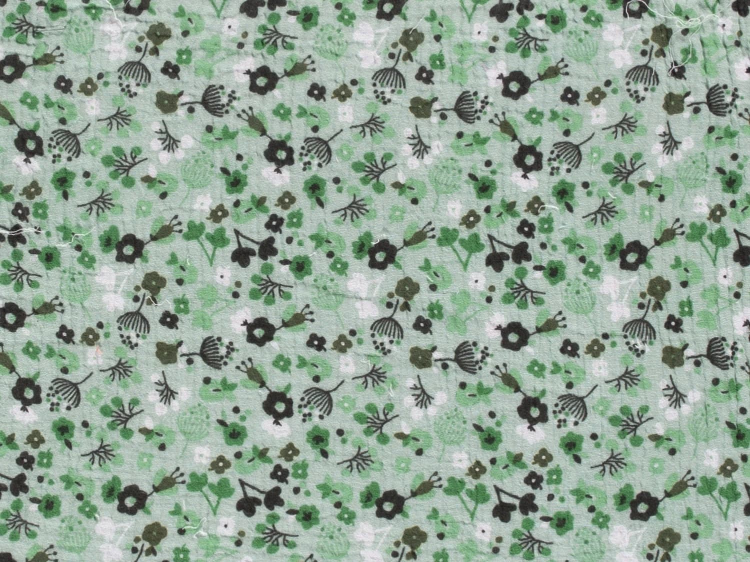 stoff-musselin-muslin-double-gauze-blume-bluemchen-fruehling-sommer-herbst-floral-flower-blumenwiese-streublumen-hellgruen