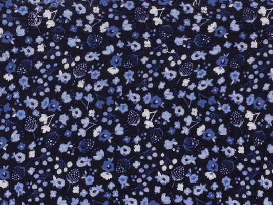 stoff-musselin-muslin-double-gauze-blume-bluemchen-fruehling-sommer-herbst-floral-flower-blumenwiese-streublumen-marine