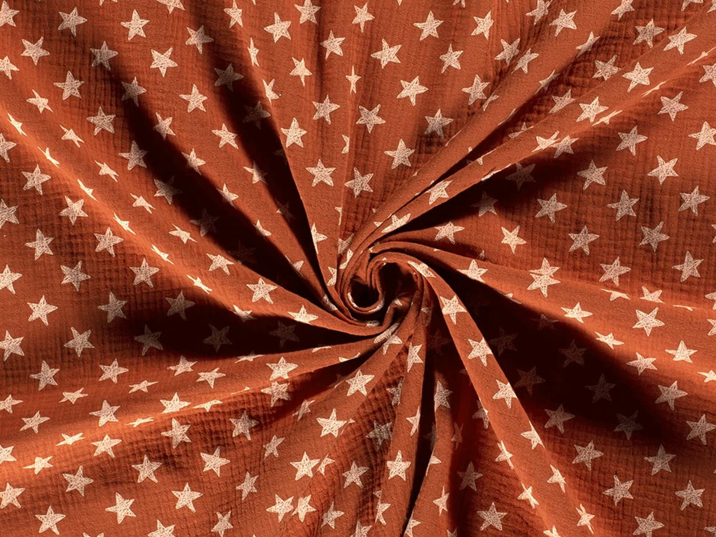 stoff-musselin-muslin-double-gauze-sterne-stars-sternchen-terracotta-2