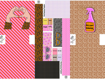 Jersey PANEL - Cherry Picking Bag DIY design featuring vibrant patterns and colors for sewing enthusiasts.