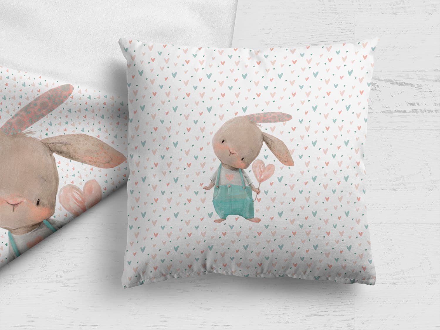 stoff-panel-french-terry-sommersweat-sweat-unangeraut-decke-kissen-diy-baustelle-hase-mit-herz-naehbeispiel