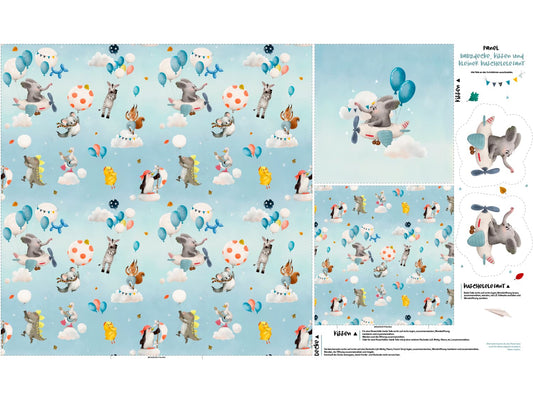 stoff-panel-french-terry-sommersweat-sweat-unangeraut-decke-kissen-diy-elefant-tiere-in-der-luft