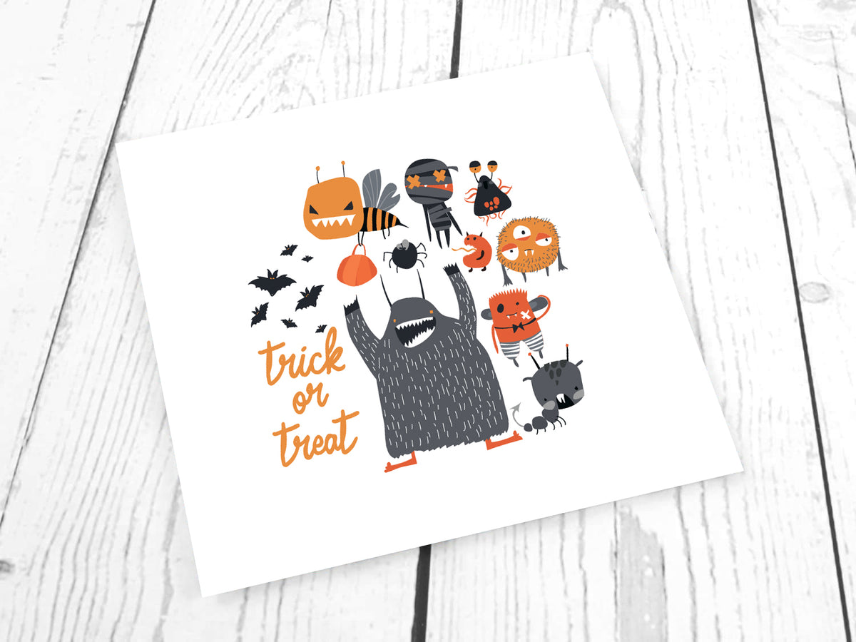 Jersey Stoff PANEL - Monster - Trick or Treat