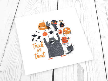 Jersey Stoff PANEL - Monster - Trick or Treat
