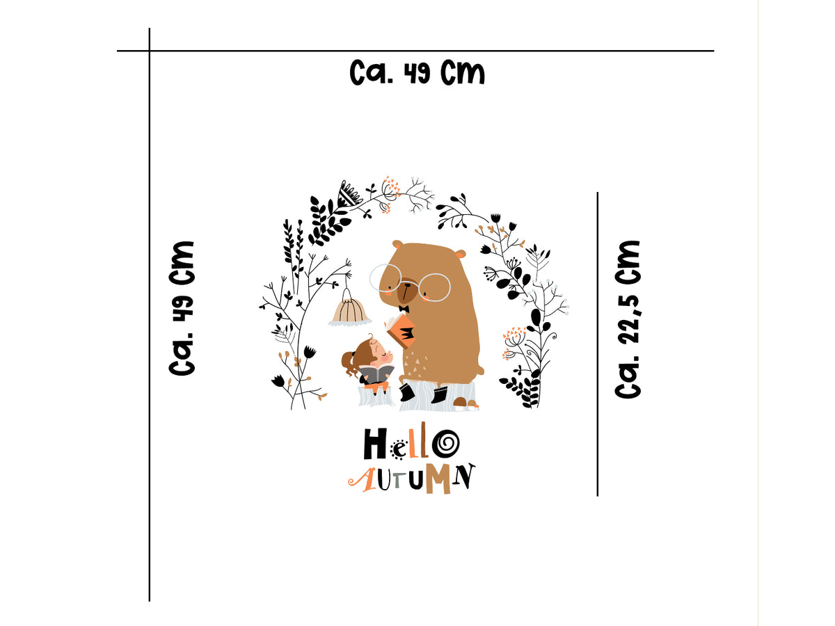 Tissu jersey - lapin avec coeur - PANEL