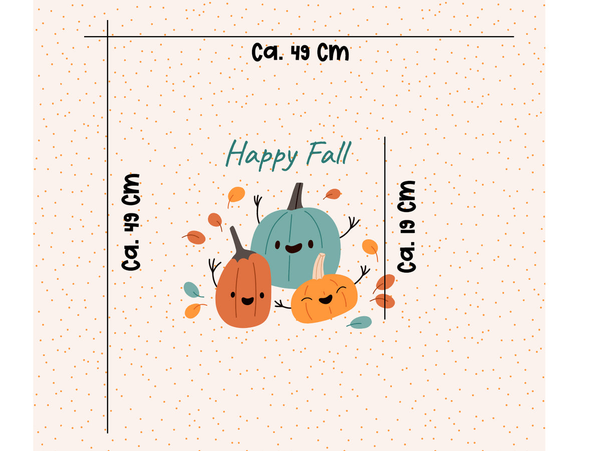 Jersey Stoff PANEL - Kürbisse - Happy Fall