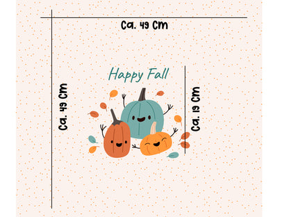 Jersey Stoff PANEL - Kürbisse - Happy Fall