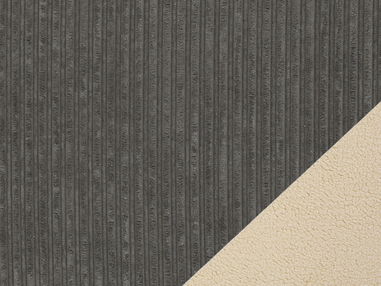 Tissu peluche double face - gris