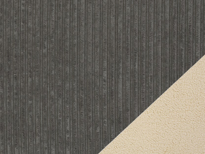 Tissu peluche double face - gris