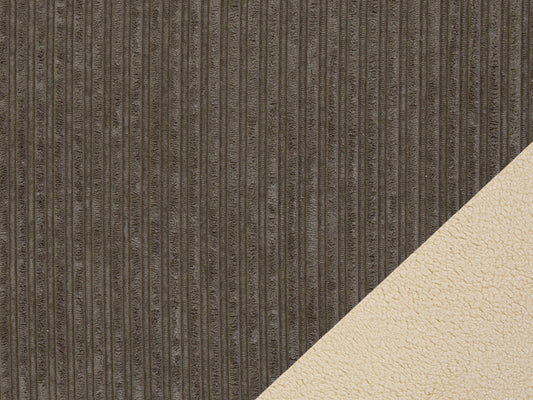 Doubleface plush fabric - grey