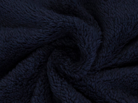 Doubleface Plüsch Stoff - marine