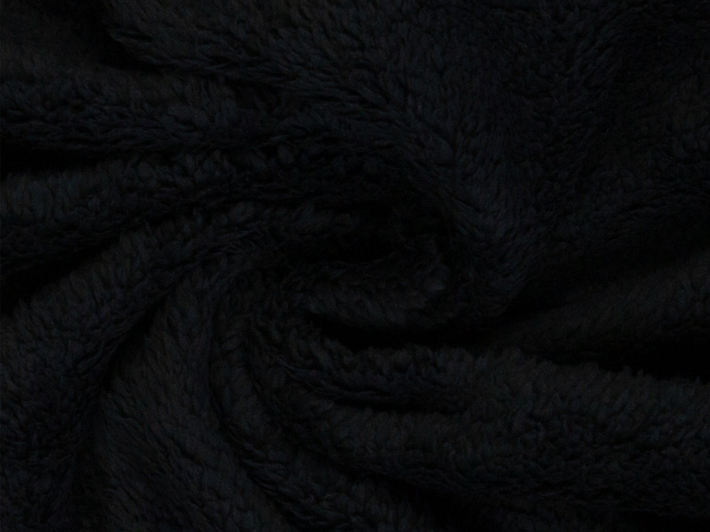 Doubleface Plüsch Stoff - schwarz