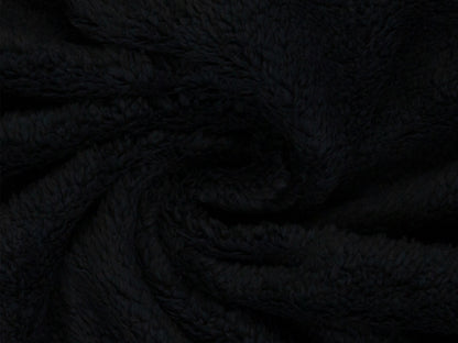 Doubleface Plüsch Stoff - schwarz