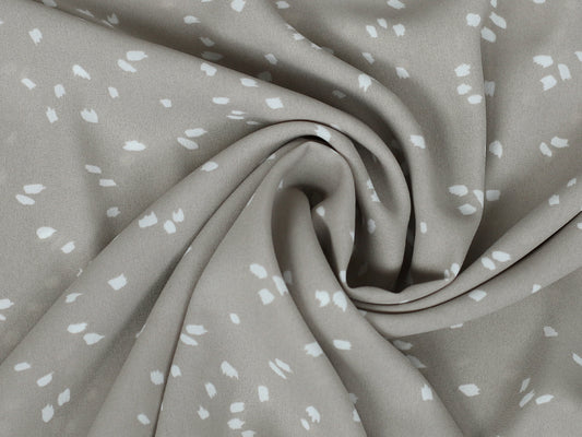 Bekleidungsstoff - Polyester - Flecken, graubeige
