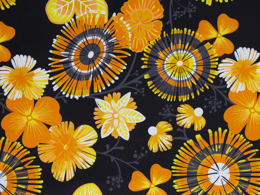 stoff-softshell-swafing-fiete-herbst-winter-blumen-floral-senf-schwarz