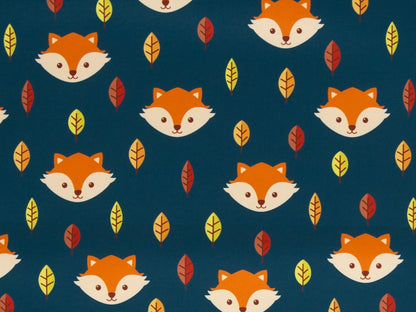 stoff-softshell-swafing-fiete-herbst-winter-fuchs-blaetter-petrol