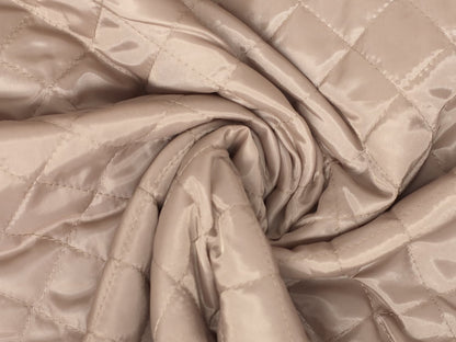 stoff-stepper-raute-steppstoff-glaenzend-dunkles-beige