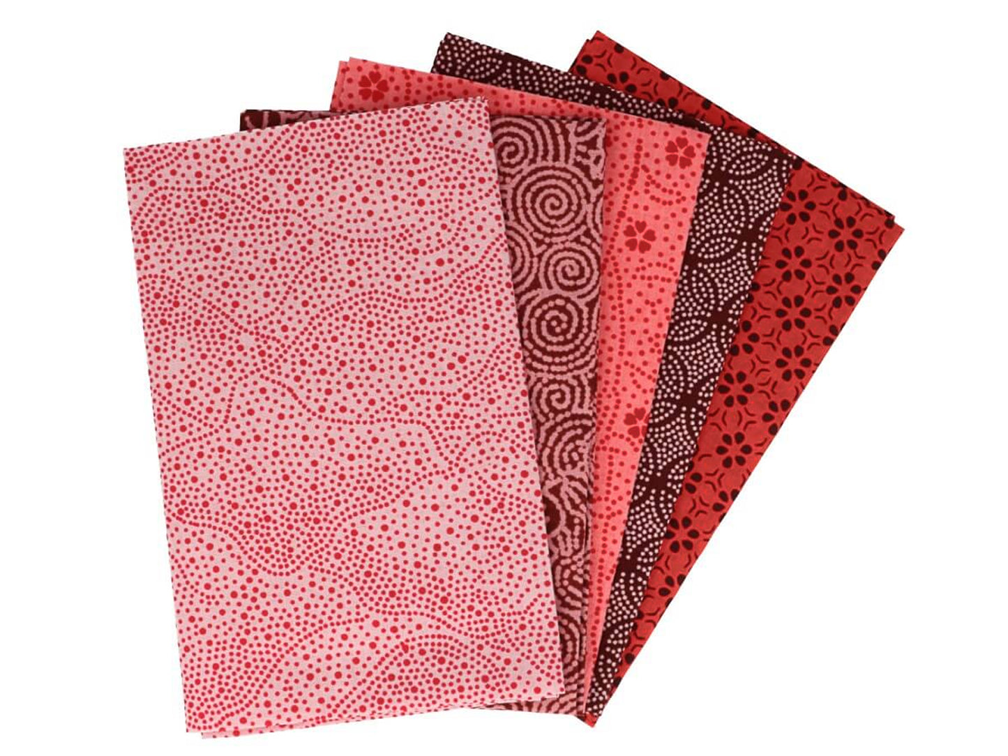 Ensemble Fat Quarter - Tissus en coton - Rose romantique