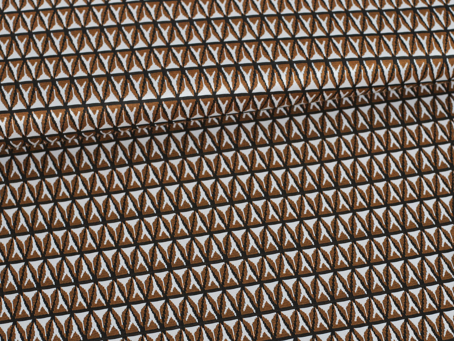 Strickjacquard Stoff - Grafisch - schwarz,ocker