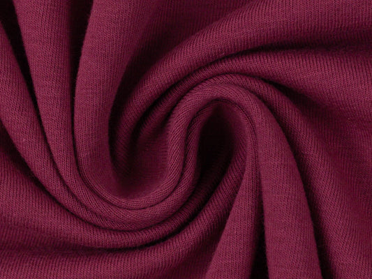 stoff-sweat-sommersweat-angeraut-baumwolle-swafing-eike-herbst-winter-2022-23-einfarbig-uni-pinke-beere