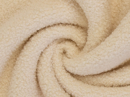 Teddy Stoff - Teddyboucle-Fleece - naturweiß