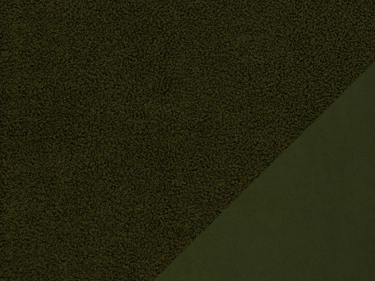 Teddy Stoff - Teddyboucle-Fleece - oliv