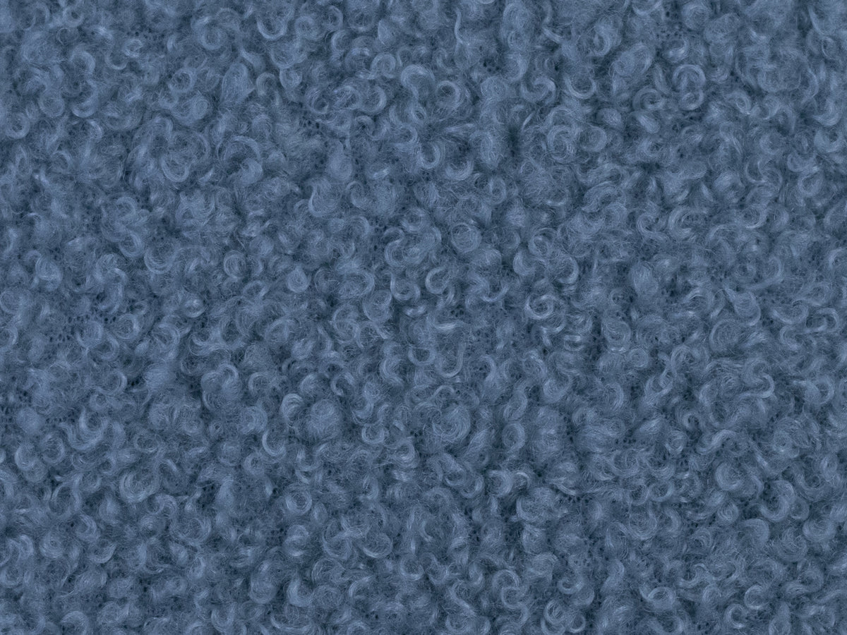 Teddy Stoff - Teddyboucle-Fleece - rauchblau