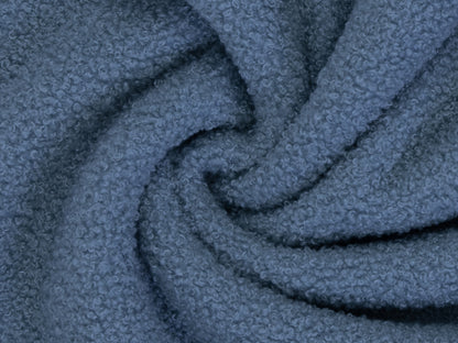 Teddy Stoff - Teddyboucle-Fleece - rauchblau