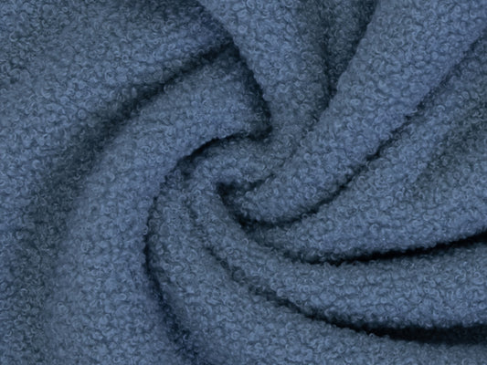 Teddy Stoff - Teddyboucle-Fleece - rauchblau