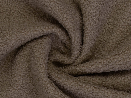 Teddy Stoff - Teddyboucle-Fleece - schlamm
