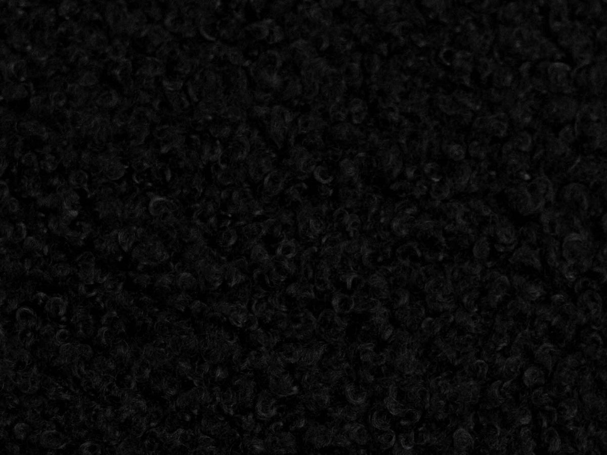 Teddy Stoff - Teddyboucle-Fleece - schwarz