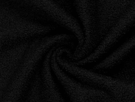 Teddy Stoff - Teddyboucle-Fleece - schwarz