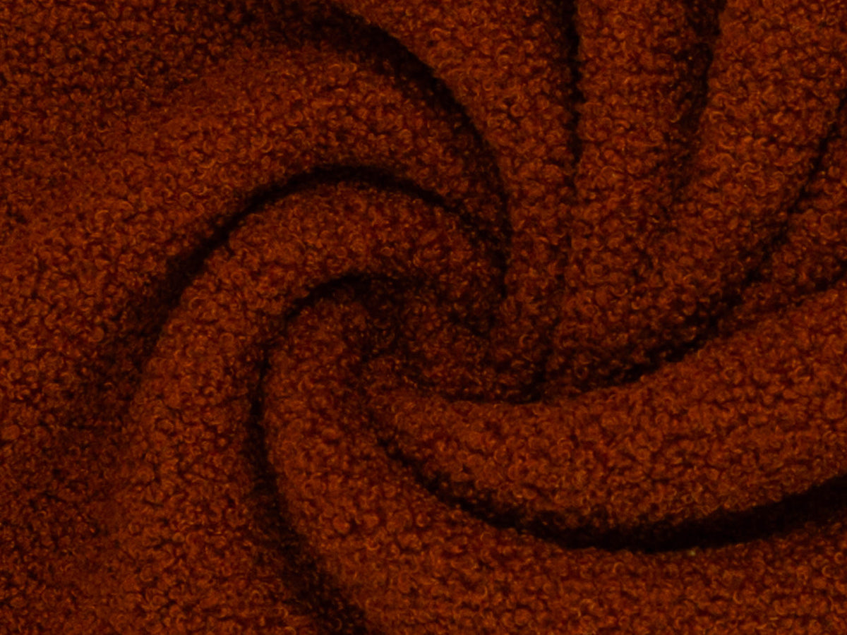 Teddy Stoff - Teddyboucle-Fleece - terracotta