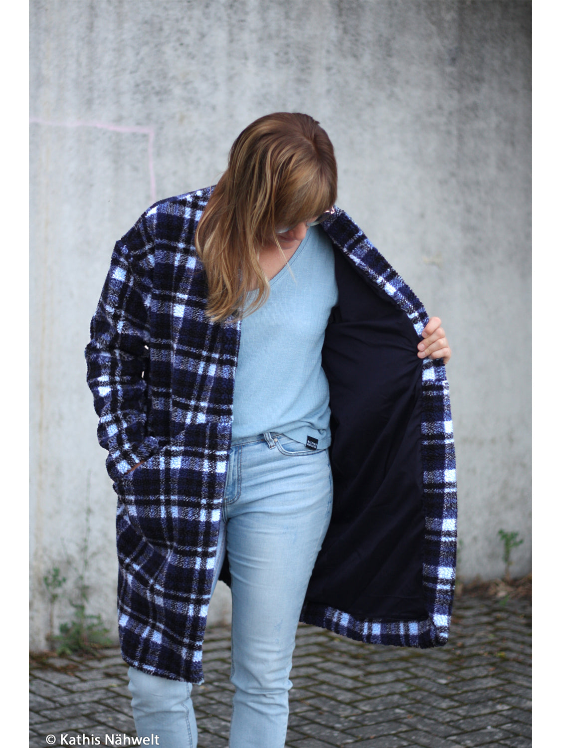 Tissu peluche double face - gris