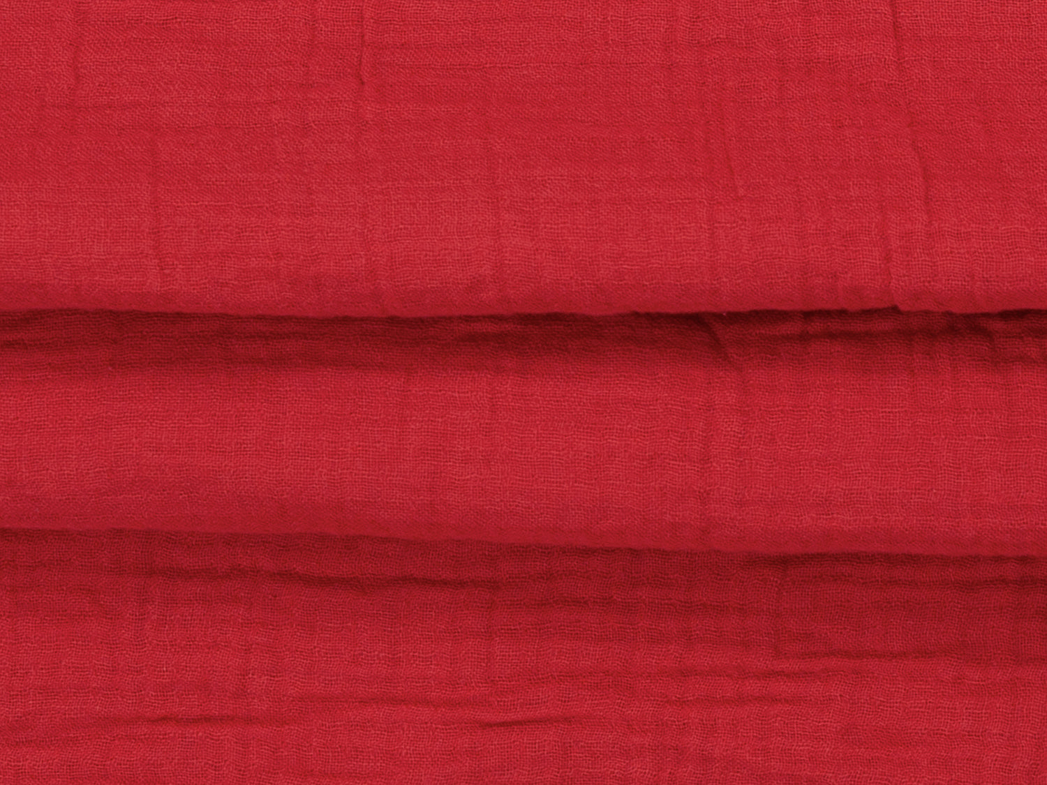 Rot Musselin Stoff, 100% Baumwolle, ca. 135 cm breit, ideal für Nähprojekte. rot musselin stoff kaufen.