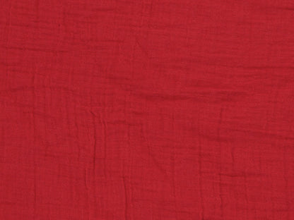 Uni Musselin Stoff in rot, 100% Baumwolle, ideal für Nähprojekte. rot musselin stoff kaufen.