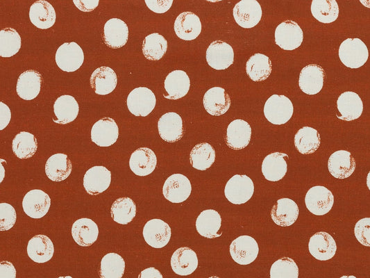stoff-viskose-leinen-fruehling-sommer-selma-swafing-tupfen-punkte-terracotta