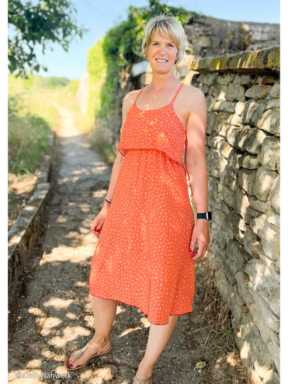 stoff-viskose-meterware-swafing-fs-23-kringel-fabienne-orange-naehbeispiel