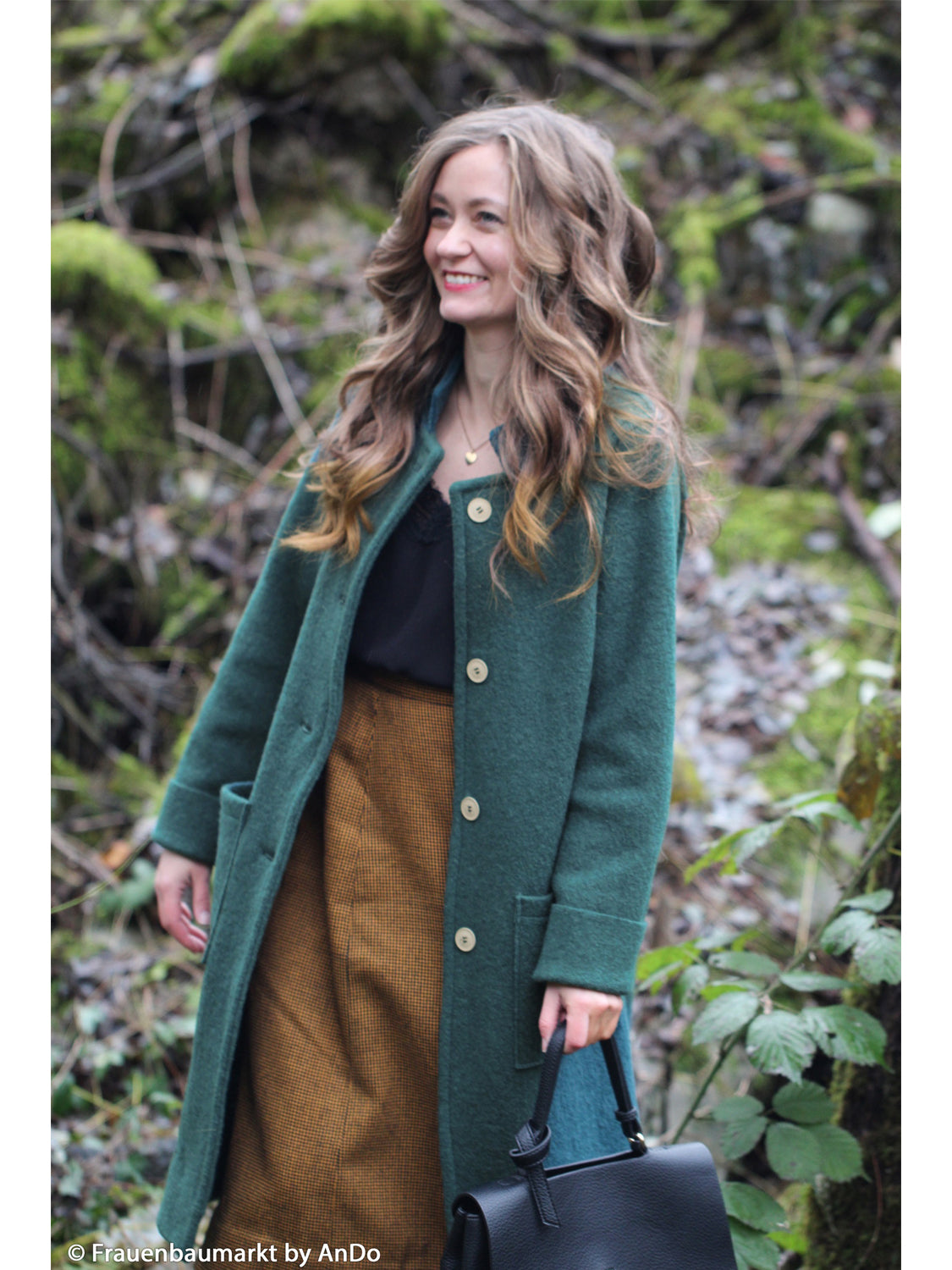 Wollstoff - Walk - Herbst-Winter 25-26 - petrolgrün