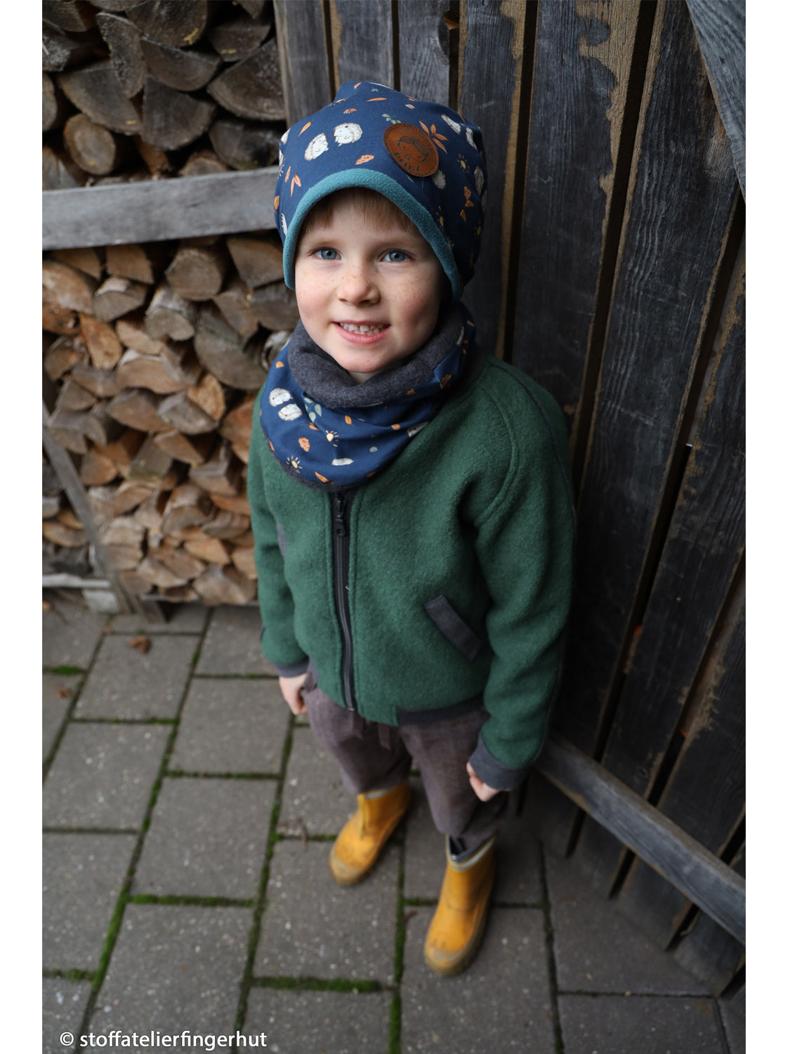 Wollstoff - Walk - Herbst-Winter 25-26 - petrolgrün