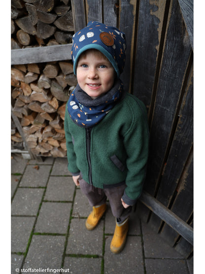 Wollstoff - Walk - Herbst-Winter 25-26 - petrolgrün
