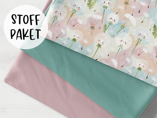 Stoffpaket - Kleine Pusteblume - vintage rosé, blass